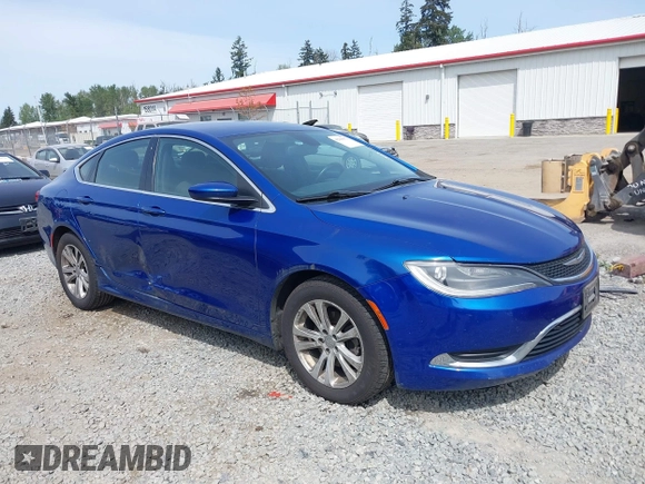2015 Chrysler 200 Limited with VIN 1C3CCCAB8FN640110, listed as a IAAI auction lot 42218072 with 250,509 mi miles and . Bid and sale history available at DreamBid. Image 1.