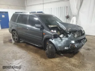 2006 Honda Pilot EX with VIN 2HKYF18466H564035, listed as a Copart auction lot 51413125 with 0 mi miles and Salvage Title. Bid and sale history available at carsss.com. Image 4.