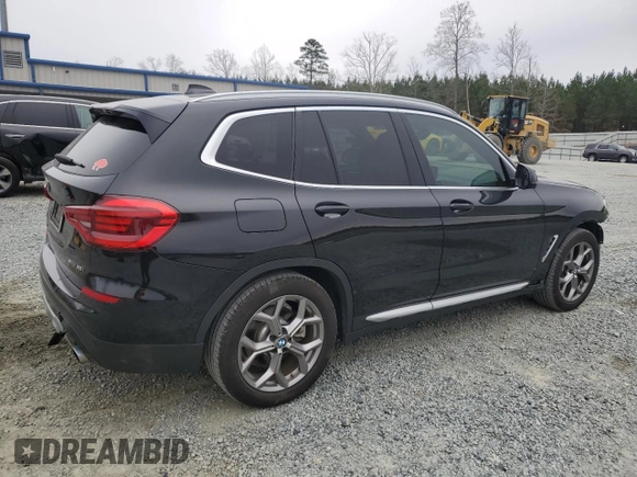 2020 BMW X3 sDrive30i with VIN 5UXTY3C09L9C69649, listed as a Copart auction lot 48416745 with 28,469 mi miles and Salvage Title. Bid and sale history available at carsss.com. Image 3.