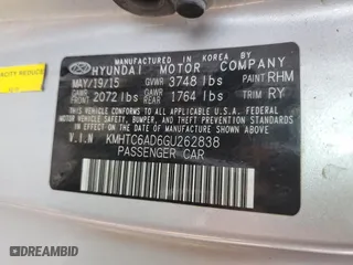 2016 Hyundai Veloster with VIN KMHTC6AD6GU262838, listed as a Copart auction lot 47224855 with 106,459 mi miles and Salvage Title. Bid and sale history available at carsss.com. Image 12.