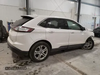 2017 Ford Edge Titanium with VIN 2FMPK4K94HBB52137, listed as a Copart auction lot 41884255 with 0 mi miles and Salvage Title. Bid and sale history available at carsss.com. Image 3.