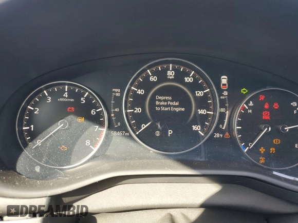 2021 Mazda 3 2.0 with VIN JM1BPAA73M1328390, listed as a Copart auction lot 44385695 with 58,467 mi miles and Salvage Title. Bid and sale history available at DreamBid. Image 9.