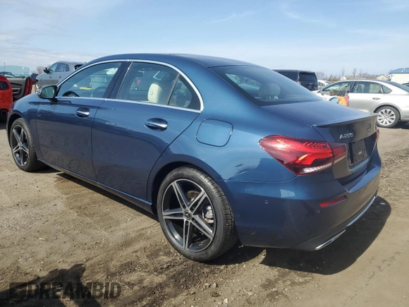 2022 Mercedes-Benz A 220 with VIN W1K3G4FB2NJ360192, listed as a Copart auction lot 49202635 with 1,905 mi miles and Salvage Title. Bid and sale history available at DreamBid. Image 2.