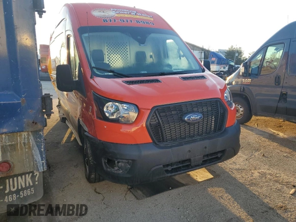 2024 Ford Transit Cargo with VIN 1FTBR1X87RKA01888, listed as a Copart auction lot 48163705 with Not Provided miles and Salvage Title. Bid and sale history available at carsss.com. Image 4.