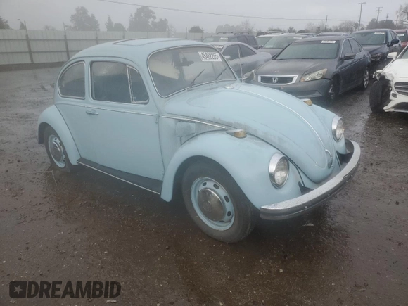 1969 Volkswagen Beetle with VIN 119416435, listed as a Copart auction lot 45422265 with 62,550 mi miles and Salvage Title. Bid and sale history available at DreamBid. Image 4.