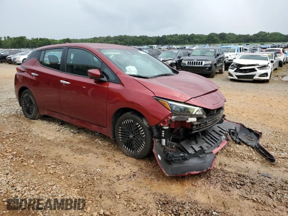 2023 Nissan LEAF SV Plus with VIN 1N4CZ1CV4PC555628, listed as a Copart auction lot 61274595 with 28,424 mi miles and Salvage title. Bid and sale history available at DreamBid. Image 4.