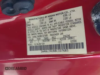 2008 Nissan Altima 3.5 SE with VIN 1N4BL24E88C107685, listed as a IAAI auction lot 41795172 with 114,663 mi miles. Bid and sale history available at carsss.com. Image 9.