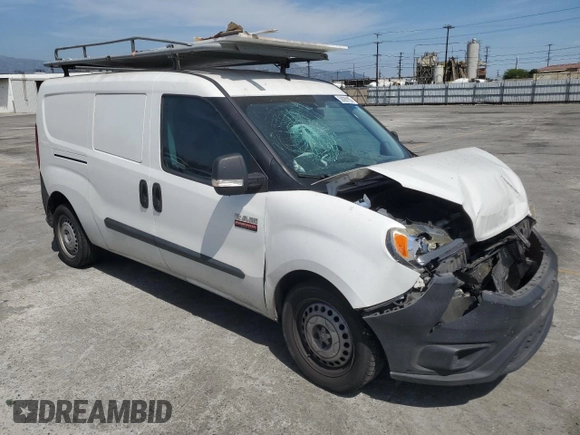 2017 Ram ProMaster City Cargo Tradesman with VIN ZFBERFAB8H6E30579, listed as a Copart auction lot 58069185 with 78,878 mi miles and Salvage title. Bid and sale history available at DreamBid. Image 4.