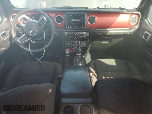2022 Jeep Wrangler Unlimited Rubicon with VIN 1C4HJXFN9NW256461, listed as a Copart auction lot 43188065 with 26,944 mi miles and Salvage title. Bid and sale history available at DreamBid. Image 8.