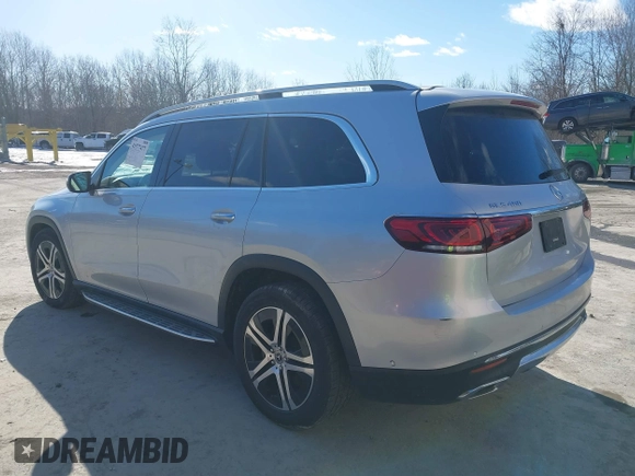 2020 Mercedes-Benz GLS with VIN 4JGFF5KE7LA187357, listed as a IAAI auction lot 41577477 with 58,859 mi miles. Bid and sale history available at carsss.com. Image 3.