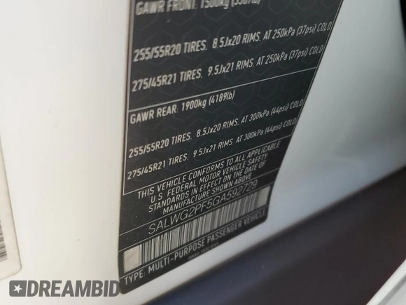2016 Land Rover Range Rover Sport SE с VIN SALWG2PF5GA592729, выставлен на аукционе Copart как лот 50903105 с пробегом 109 026 миль миль и Чистый • Clean title. История ставок и продаж доступна на DreamBid. Изображение 13.