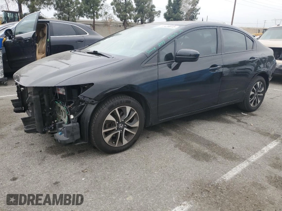 2014 Honda Civic Sedan EX with VIN 19XFB2F87EE234129, listed as a Copart auction lot 53420015 with 111,733 mi miles and Salvage Title. Bid and sale history available at carsss.com. Image 1.
