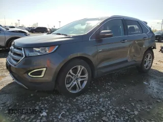 2015 Ford Edge Titanium z VIN 2FMTK4K9XFBB50825, wystawiony jako Copart lot #52034965 z przebiegiem 92 029 mil mil oraz Nie do naprawy. Historia ofert i sprzedaży dostępna na DreamBid. Obrazek 1.