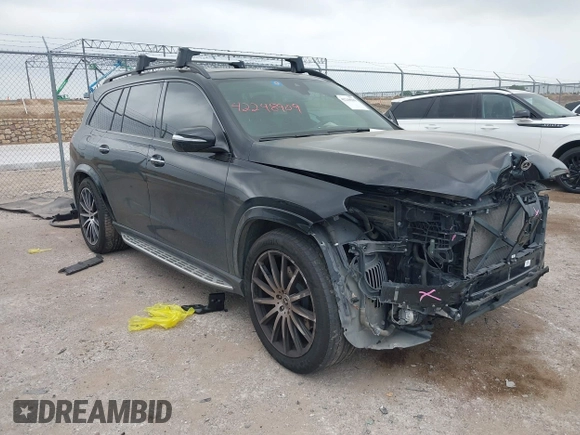 2023 Mercedes-Benz GLS 450 with VIN 4JGFF5KE6PA936445, listed as a IAAI auction lot 42248909 with 51,495 mi miles and . Bid and sale history available at DreamBid. Image 1.
