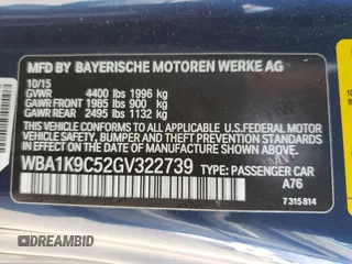 2016 BMW 2 Series 228i with VIN WBA1K9C52GV322739, listed as a Copart auction lot 73714944 with 132,853 mi miles and Salvage Title. Bid and sale history available at carsss.com. Image 14.