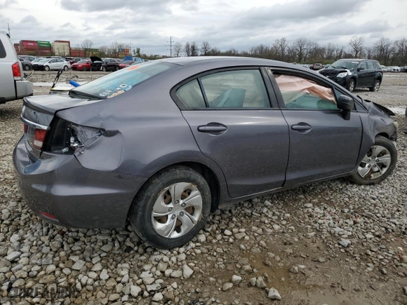 2015 Honda Civic Sedan LX with VIN 19XFB2F52FE092182, listed as a Copart auction lot 51403385 with 0 mi miles and Salvage Title. Bid and sale history available at carsss.com. Image 3.