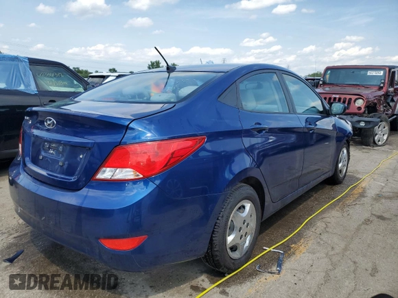 2017 Hyundai Accent SE with VIN KMHCT4AE6HU217204, listed as a Copart auction lot 62263483 with 76,428 mi miles. Bid and sale history available at carsss.com. Image 3.