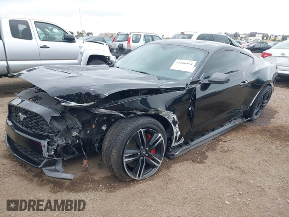 2015 Ford Mustang EcoBoost z VIN 1FA6P8TH6F5370313, wystawiony jako IAAI lot #42206594 z przebiegiem 76 769 mil mil oraz . Historia ofert i sprzedaży dostępna na DreamBid. Obrazek 2.