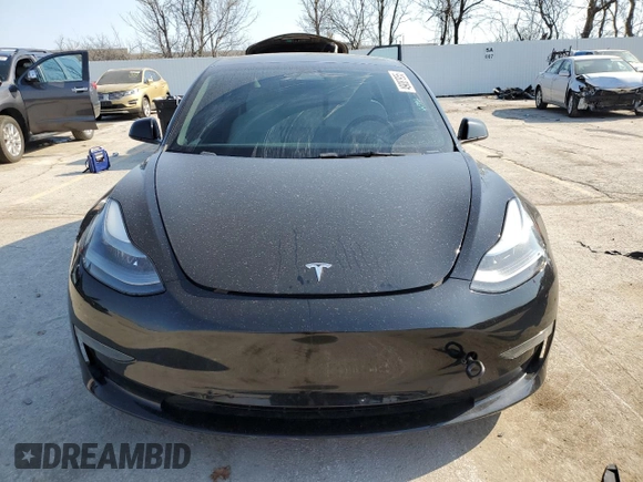 2022 Tesla Model 3 with VIN 5YJ3E1EA3NF125606, listed as a Copart auction lot 49087955 with 41,543 mi miles and Salvage Title. Bid and sale history available at carsss.com. Image 5.