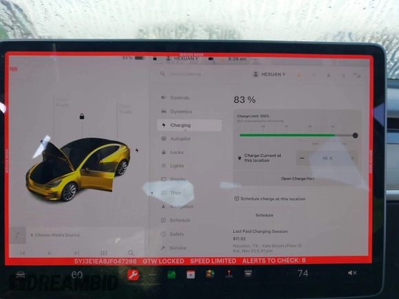 2018 Tesla Model 3 Long Range Battery with VIN 5YJ3E1EA8JF047298, listed as a IAAI auction lot 41403507 with 172,142 mi miles and . Bid and sale history available at DreamBid. Image 17.