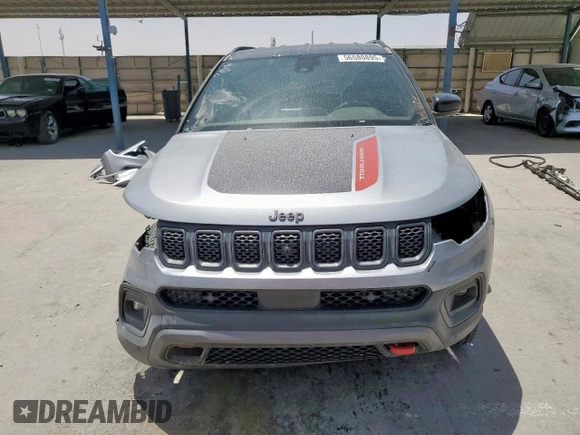 2023 Jeep Compass Trailhawk с VIN 3C4NJDDN6PT540840, выставлен на аукционе Copart как лот 56580895 с пробегом 12 680 миль миль и Списание • Salvage title. История ставок и продаж доступна на DreamBid. Изображение 5.