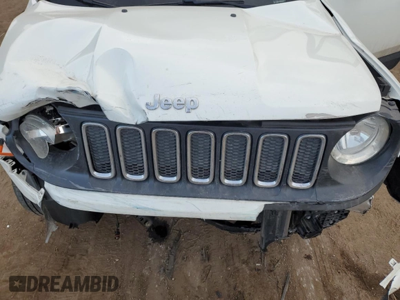 2017 Jeep Renegade Latitude with VIN ZACCJBBB5HPE43951, listed as a Copart auction lot 46699525 with 55,751 mi miles and Salvage Title. Bid and sale history available at carsss.com. Image 14.