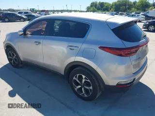 2020 Kia Sportage LX with VIN KNDPMCAC6L7742024, listed as a IAAI auction lot 41826294 with 67,359 mi miles. Bid and sale history available at carsss.com. Image 3.