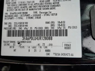 2018 Ford Fusion Hybrid SE with VIN 3FA6P0LU4JR128088, listed as a Copart auction lot 72694472 with 152,684 mi miles. Bid and sale history available at carsss.com. Image 12.
