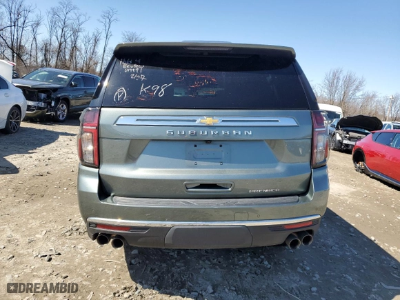 2023 Chevrolet Suburban Premier with VIN 1GNSCFKD9PR550376, listed as a Copart auction lot 48015445 with 39,173 mi miles and Non Repairable. Bid and sale history available at carsss.com. Image 6.