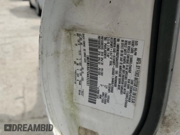 1999 Mercury Sable z VIN 1MEFM58U7XA652331, wystawiony jako Copart lot #49919194 z przebiegiem 143 835 mil mil oraz Szkoda całkowita • Salvage title. Historia ofert i sprzedaży dostępna na DreamBid. Obrazek 12.