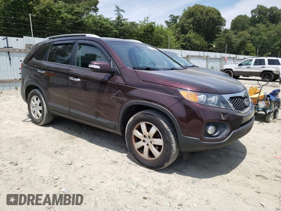2012 Kia Sorento LX with VIN 5XYKT3A64CG194955, listed as a Copart auction lot 59443524 with 185,185 mi miles and Salvage Title. Bid and sale history available at DreamBid. Image 4.