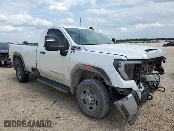 2024 GMC Sierra 1500 with VIN 1GT38LEY8RF170736, listed as a Copart auction lot 55106695 with 22,393 mi miles and Salvage Title. Bid and sale history available at DreamBid. Image 4.