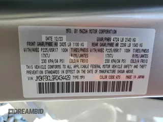 2024 Mazda CX-5 S Carbon Edition with VIN JM3KFBCL9R0434429, listed as a Copart auction lot 52990075 with 12,565 mi miles and Salvage Title. Bid and sale history available at DreamBid. Image 13.