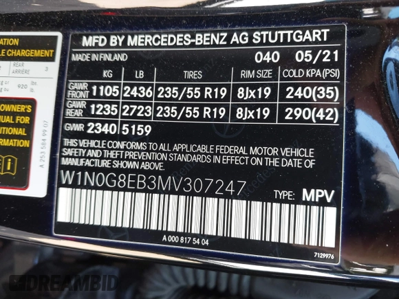2021 Mercedes-Benz GLC 300 z VIN W1N0G8EB3MV307247, wystawiony jako IAAI lot #41654535 z przebiegiem 31 292 mil mil oraz . Historia ofert i sprzedaży dostępna na DreamBid. Obrazek 9.