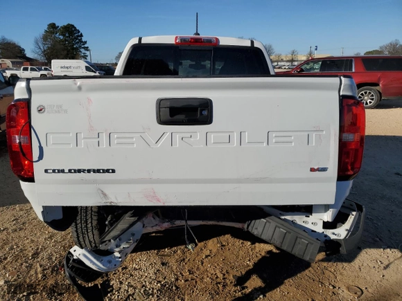 2022 Chevrolet Colorado 2WD LT with VIN 1GCGSCEN0N1224644, listed as a Copart auction lot 46106545 with 7,805 mi miles and Salvage Title. Bid and sale history available at carsss.com. Image 6.