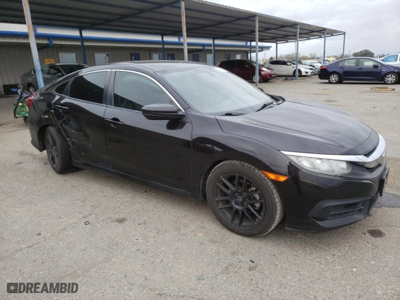 2018 Honda Civic Sedan LX with VIN 2HGFC2F50JH521833, listed as a Copart auction lot 48082415 with 104,285 mi miles and Salvage Title. Bid and sale history available at carsss.com. Image 4.