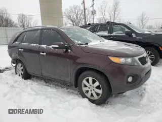 2011 Kia Sorento LX with VIN 5XYKT3A16BG084024, listed as a Copart auction lot 45290665 with 138,621 mi miles and Clean Title. Bid and sale history available at DreamBid. Image 4.