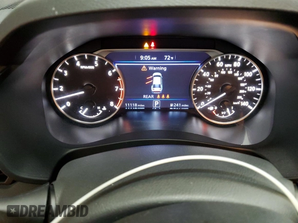 2025 Nissan Altima SV with VIN 1N4BL4DV1SN344137, listed as a Copart auction lot 54478405 with 11,118 mi miles and Clean Title. Bid and sale history available at DreamBid. Image 9.