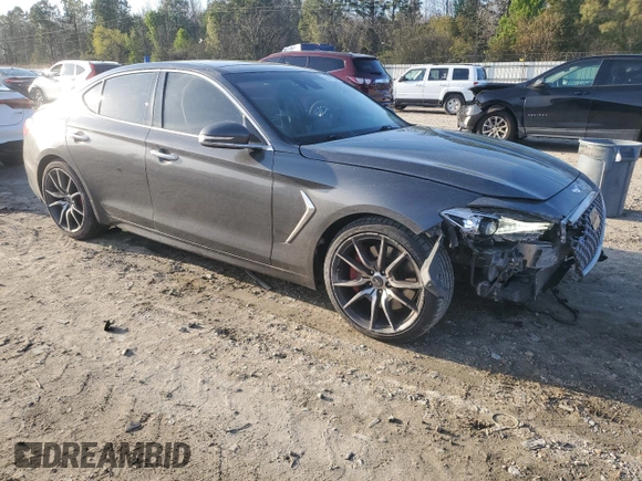 2019 Genesis G70 3.3T Advanced with VIN KMTG34LE2KU016914, listed as a Copart auction lot 51551635 with 56,671 mi miles and Salvage Title. Bid and sale history available at carsss.com. Image 4.