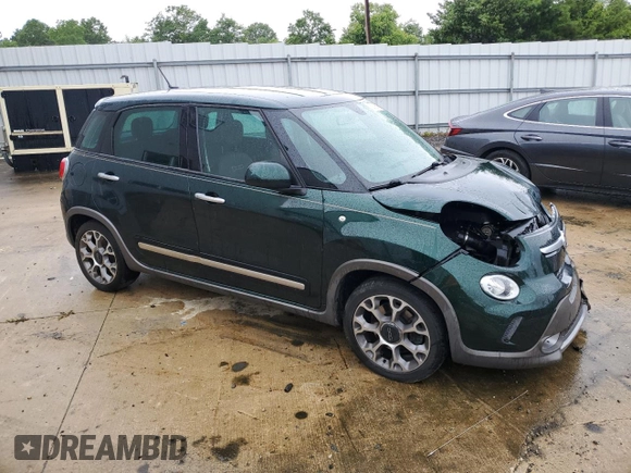2014 FIAT 500L Trekking with VIN ZFBCFADH3EZ011436, listed as a Copart auction lot 60106865 with 43,232 mi miles and Salvage title. Bid and sale history available at DreamBid. Image 4.