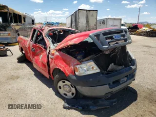 2005 Ford F-150 STX with VIN 1FTRX12W95KD20133, listed as a Copart auction lot 50662092 with 0 mi miles and Salvage Title. Bid and sale history available at carsss.com. Image 1.