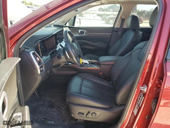 2021 Kia Sorento SX with VIN 5XYRK4LFXMG052843, listed as a Copart auction lot 49823625 with 38,474 mi miles and Salvage Title. Bid and sale history available at carsss.com. Image 7.