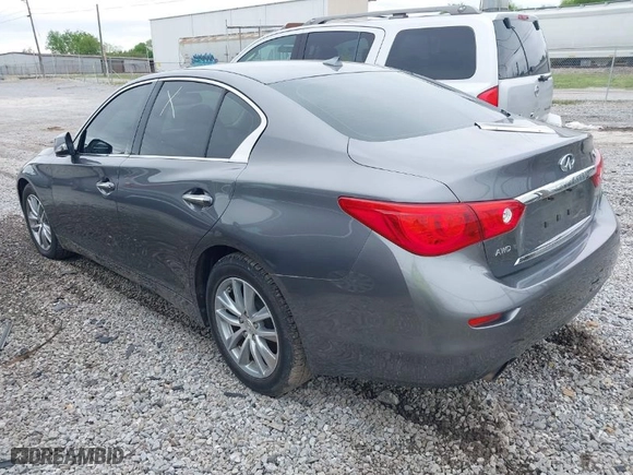 2015 Infiniti Q50 Premium with VIN JN1BV7AR6FM400309, listed as a IAAI auction lot 41963090 with 185,751 mi miles. Bid and sale history available at carsss.com. Image 3.