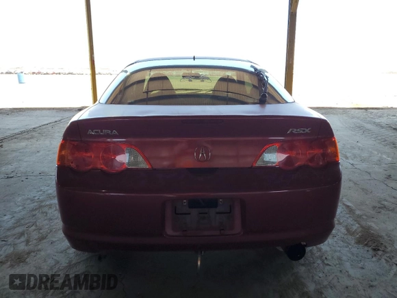 2002 Acura RSX Manual with VIN JH4DC53852C040081, listed as a Copart auction lot 61166654 with 334,675 mi miles and Salvage Title. Bid and sale history available at carsss.com. Image 6.