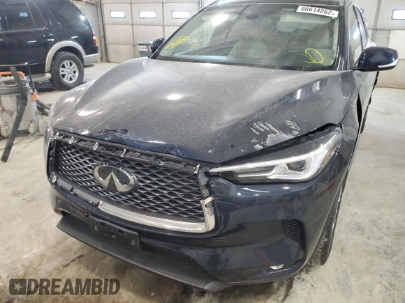 2021 Infiniti QX50 LUXE with VIN 3PCAJ5BB2MF115848, listed as a Copart auction lot 66614262 with 23,066 mi miles. Bid and sale history available at carsss.com. Image 9.