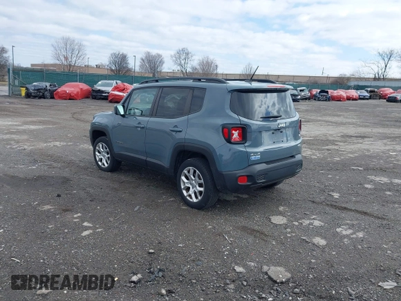 2017 Jeep Renegade Latitude with VIN ZACCJBBB1HPF58787, listed as a IAAI auction lot 41741197 with 93,678 mi miles. Bid and sale history available at carsss.com. Image 3.