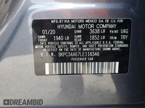 2020 Hyundai Accent Limited with VIN 3KPC34A67LE118346, listed as a Copart auction lot 79717804 with 4,046 mi miles and Clean Title. Bid and sale history available at carsss.com. Image 12.