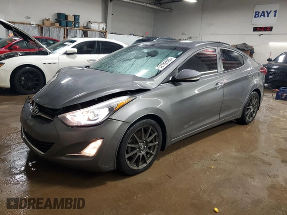 2014 Hyundai Elantra SE with VIN 5NPDH4AE4EH499262, listed as a Copart auction lot 52162805 with 116,944 mi miles and Salvage Title. Bid and sale history available at DreamBid. Image 1.