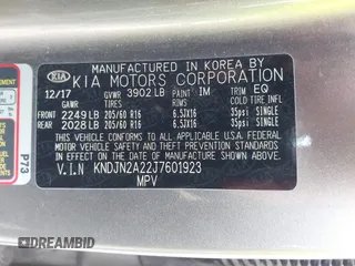 2018 Kia Soul with VIN KNDJN2A22J7601923, listed as a IAAI auction lot 42041363 with 106,946 mi miles. Bid and sale history available at carsss.com. Image 9.