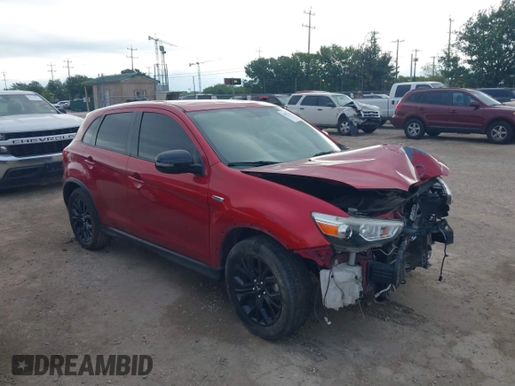 2019 Mitsubishi Outlander Sport ES 2.0 with VIN JA4AP3AU6KU008600, listed as a IAAI auction lot 40227494 with 82,357 mi miles. Bid and sale history available at carsss.com. Image 1.